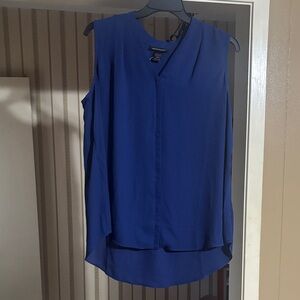 Ashley Stewart Royal Blue Sleeveless Blouse